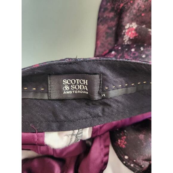 NWT Anthropologie Scotch & Soda Velvet Flare Floral Trousers Pant Size 24 - Picture 11 of 14